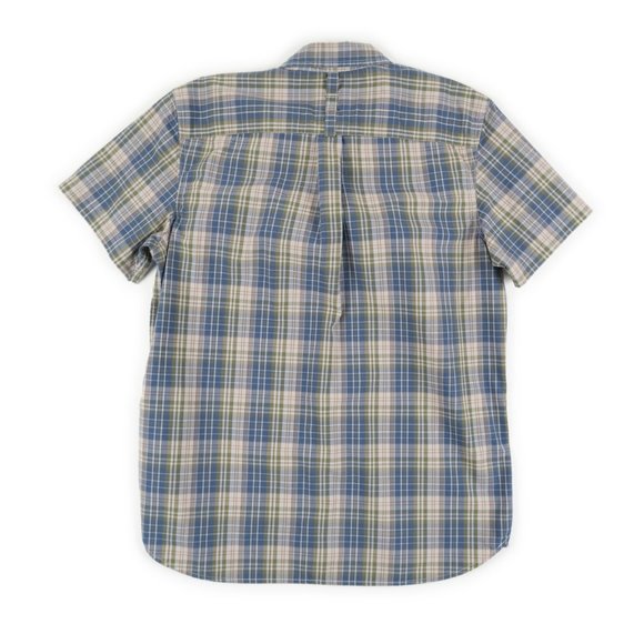 THE NORTH FACE blue green plaid short sleeve button down shirt size L - Picture 3 of 9